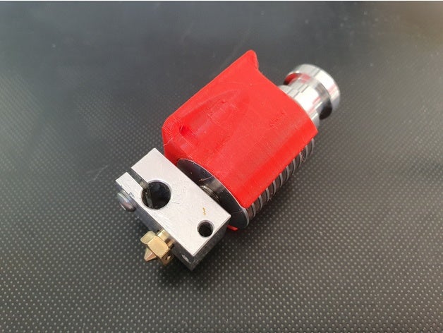 v6 continuar hotend ventilador sudario calentador cable despeje acortar 3D print model - Mito3D
