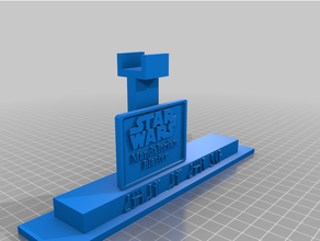mandalorian blaster stand plaque mando starwars star wars 3d print model - Mito3D