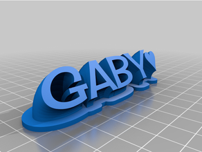 gaby personalizado 3d print model - Mito3D