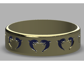 delfín anillo pez regalo joyería joya narval Oceano anillos san valentin ballena 3d print model - Mito3D