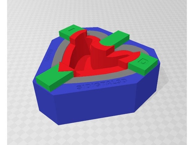 molde coraz maseta 3D print model - Mito3D