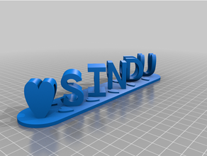 sindu deepu personalizzato 3d print model - Mito3D