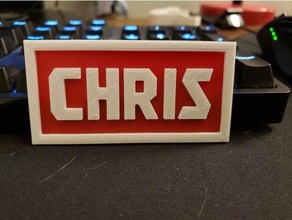 craftsman chris tag 3d print model - Mito3D