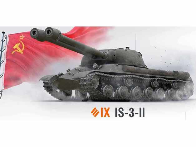 is 3 ii çift varil tank 2 is32 is3 sovyet tanklar 3D print model - Mito3D