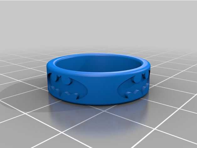Batman Ring schlank 3D print model - Mito3D