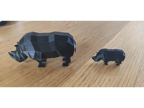 poly rhinocéros 3d print model - Mito3D