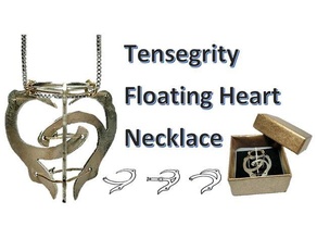 tensegrity floating heart necklace dascalu hearts illusion jewlery love yuval 3d print model - Mito3D