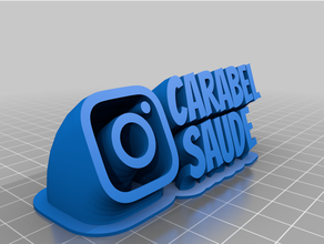 carabel saude instagram customized 3d print model - Mito3D