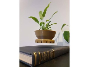 cool levitating pot plant planter decor decoration indoor magnet watering 3d print model - Mito3D