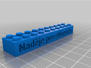 speranza per i capelli 10x2 Lego mattone personalizzato 3d print model - Mito3D