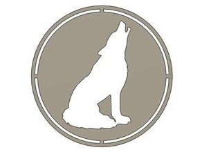 lobo portavasos animal cruce perro beber agua 3d print model - Mito3D