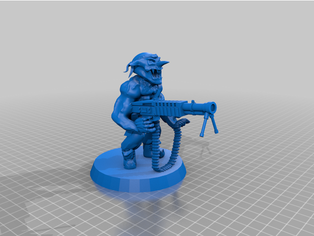 honor guard gobbo gretchin goblin rambo warhammer40k 3D print model - Mito3D