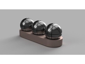 alcance Boules tanque 3d impressão escultura pedregulho boule Casse nozes noz ptanque madeira 3d print model - Mito3D