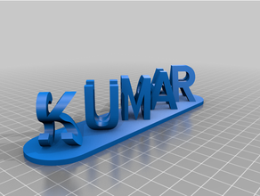 kumar subha personalizado 3d print model - Mito3D