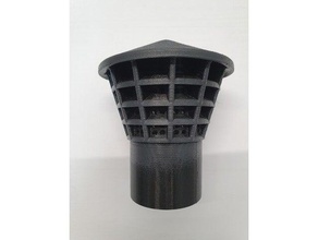 dachentl ftung rohrabdeckung pipe lid dachentlftung deckel haus 3d print model - Mito3D