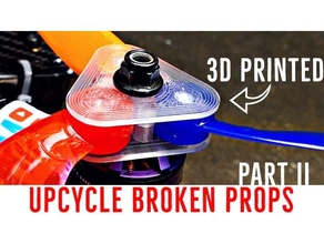 fpv zangão dobrando hélice cubo tríplice v11 3d print model - Mito3D