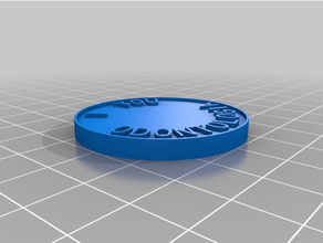 customized coin chip moneda 3d print model - Mito3D