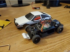 fully printed 1 28 rc car chassis mini-z compatible kyosho mini miniz radio control 3d print model - Mito3D