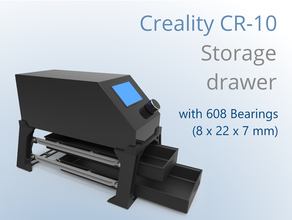 cr-10 storage drawer 608 bearings bearing cr-10s cr10 cr10s creality shelf 3d print model - Mito3D