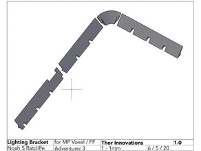 voxel adventurer3 lighting bracket flashforge led strip monoprice rgb 3d print model - Mito3D