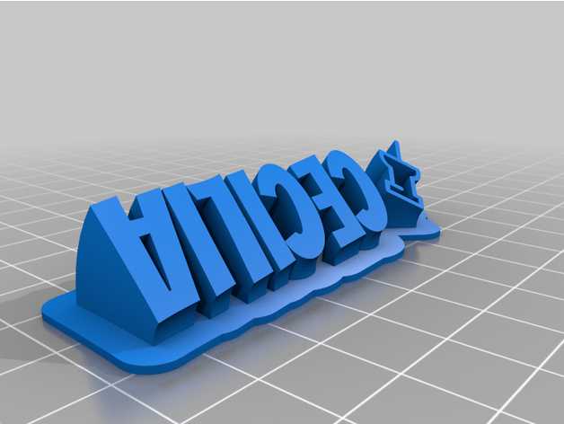 cecilia frigorifero personalizzato 3D print model - Mito3D