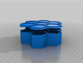 customized 7 hex bigger container 3d print model - Mito3D