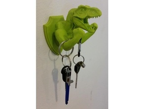 Schlüssel rex Befehl Halter Unterstützung Streifen Rex Tyrannosaurus 3d print model - Mito3D