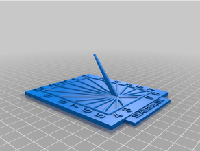 personalizado cuadrado reloj sol Norte hemisferio st albans 3d print model - Mito3D