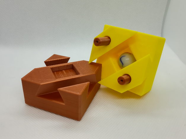 dovetailed box puzzle cube dovetail joint 3D print model - Mito3D