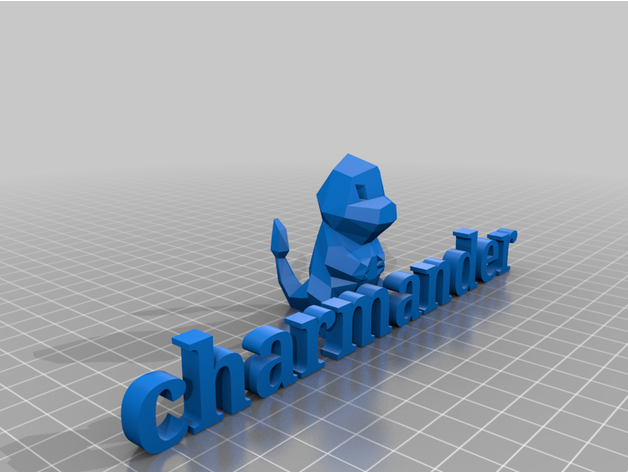 charmander text 3D print model - Mito3D