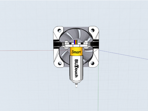 bltouch 40mm ventilateur monter hydre canal remix ender 3 3d print model - Mito3D