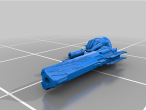 hawkmoon kitbash weapon destiny 2 hand cannon warhammer 40k 3d print model - Mito3D