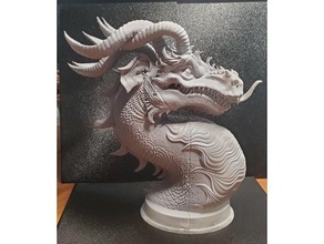 dragon tranché dragons statue statuette 3d print model - Mito3D