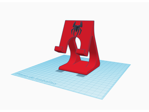spider-man phone stand smartphone holder 3d print model - Mito3D