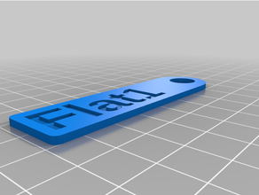 customized simple key tag 3d print model - Mito3D