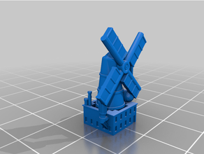 scythe windmill built support boardgame token 3d print model - Mito3D