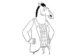 bojack cavalier pochoir biscuit coupeur dessin animé cheval homme Netflix 3d print model - Mito3D
