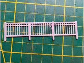 quartier sncf type 4 barrières echelle clôture échelle infrastructure modelisme ferroviaire train electrique 3d print model - Mito3D