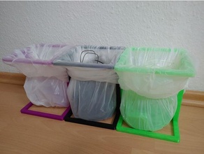 fácil basura compartimiento fácil fácil impresión filamento basura trash bin basura bolso 3d print model - Mito3D