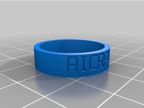 anillo Aicrag personalizado 3d print model - Mito3D