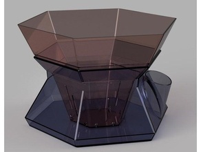 self-watering plant pot hexagonal watering 3d print model - Mito3D