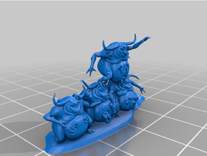 fedorento pilha o' taterdemons 40k caos demônios demônio inspirado agitar martelo guerra 3d print model - Mito3D