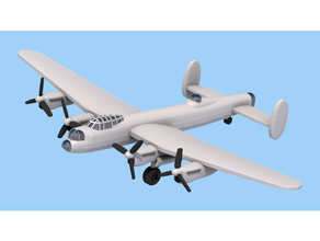Avro Lancaster bomba bombardiere aereo raf ww2 3d print model - Mito3D