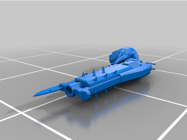 carmesí mano cañón equipo 3D print model - Mito3D