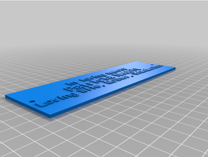 memorial plaque customized 3d print model - Mito3D