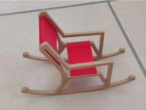 barbie rocking chair 3d print model - Mito3D
