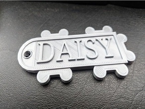 dog tag daisy dogtag 3d print model - Mito3D