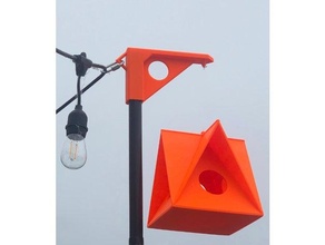 uccello alimentatore staffa mangiatoia per uccelli giardino montare 3d print model - Mito3D
