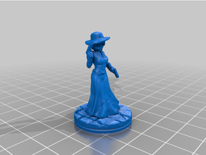 arkham horror investigator - dilettante hat cthulhu mansions madness 3d print model - Mito3D
