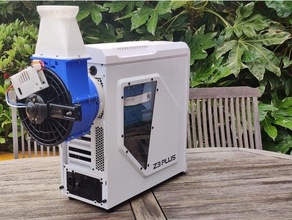pc escape ventilador caso bainha resfriamento freecad jogos adaptador modding 3d print model - Mito3D